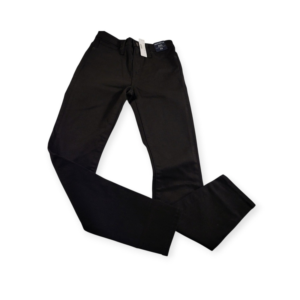 J.Crew MERCANTILE Womens 25 NWT Black Jeans High Rise Curvy Skinny Dark Fall - Picture 4 of 12